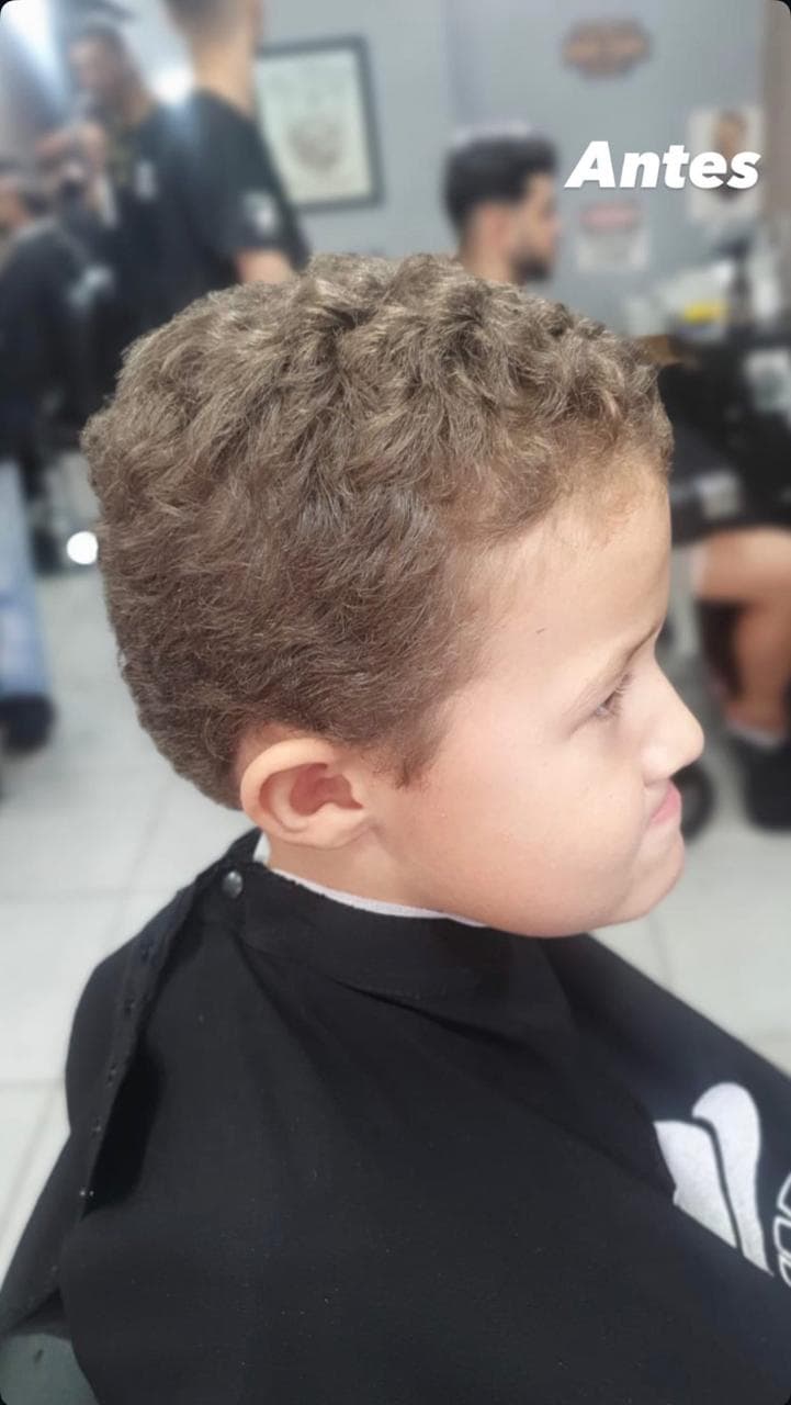 Antes — Transformação 2 feita na Barbearia Luma