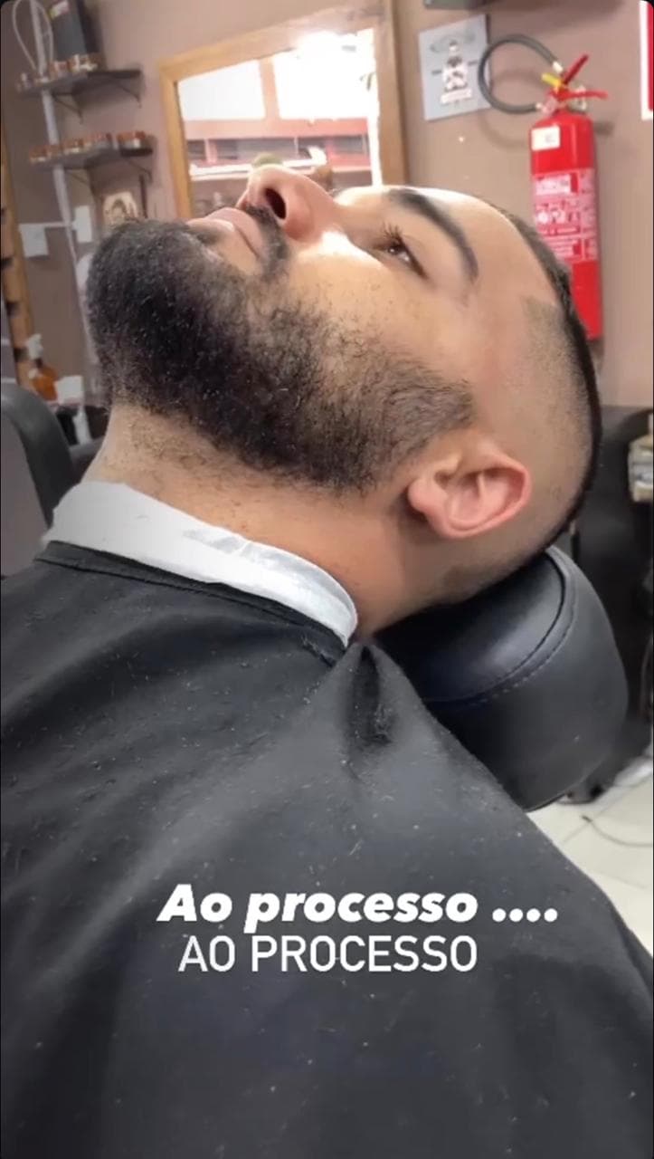 Antes — Transformação 3 feita na Barbearia Luma