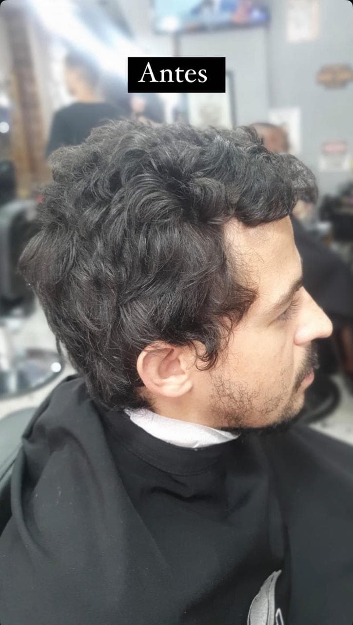 Antes — Transformação 4 feita na Barbearia Luma