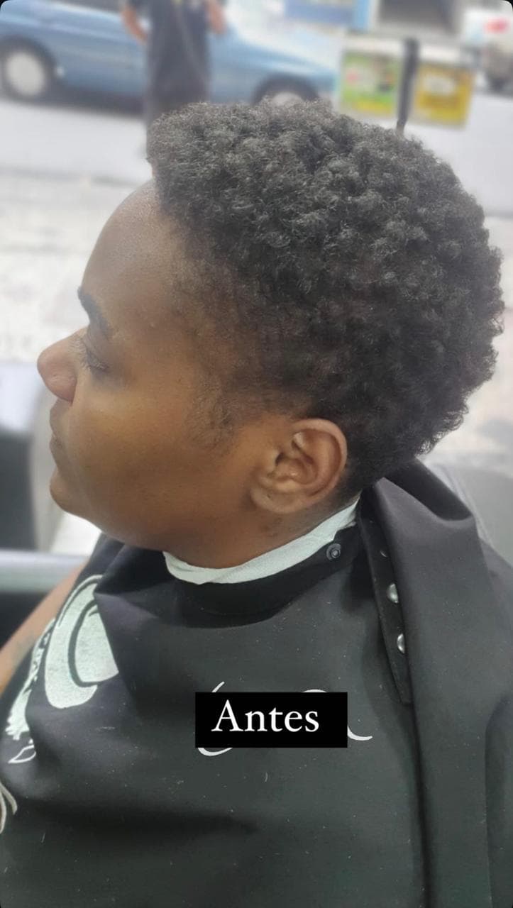 Antes — Transformação 8 feita na Barbearia Luma